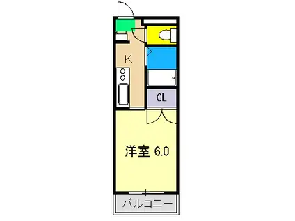 クレメント南宝永(1K/1階)の間取り写真