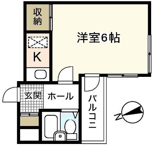 アーバン三篠(1K/5階)の間取り写真