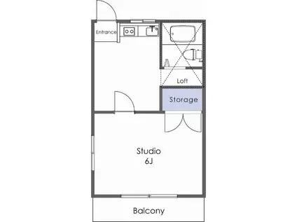 アビタシオンNAII(1K/2階)の間取り写真