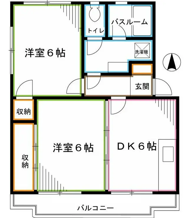 関根マンションB棟 3階階 間取り