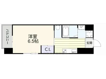 アミュゼ城野(1K/7階)の間取り写真