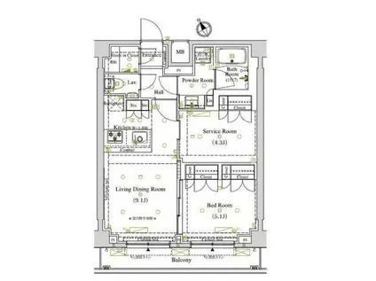 ARKMARK東大井(1SLDK/5階)の間取り写真