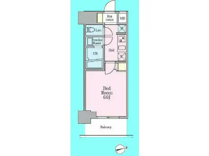 リビオメゾン大森ウエスト(1K/4階)の間取り写真