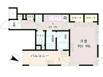 パティオス11番街(1K/3階)の間取り写真