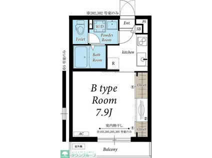 リブリ・リヴェール南流山(1K/3階)の間取り写真