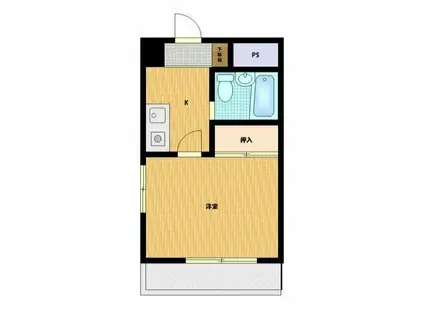 ユトリロジョイ(1K/1階)の間取り写真