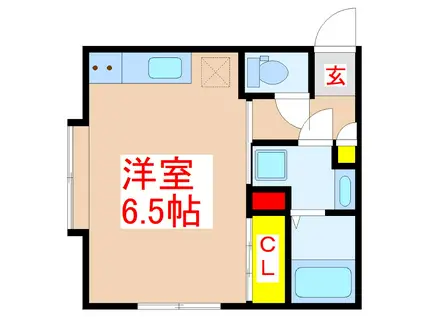 COCORU(ワンルーム/3階)の間取り写真