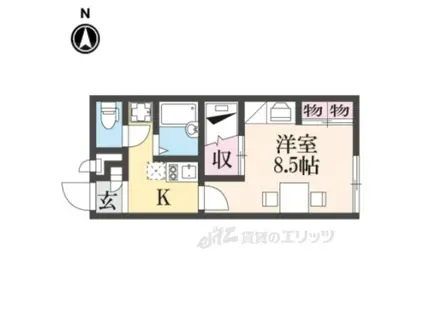 レオパレスGS1(1K/1階)の間取り写真