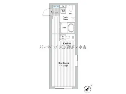 TMY小石川(ワンルーム/3階)の間取り写真