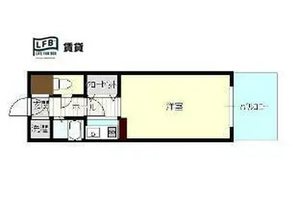 ハーバード・アイビー・スクエア(1K/4階)の間取り写真