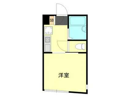 KKハウス金町(1K/1階)の間取り写真