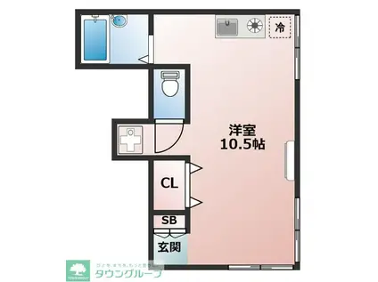 ハウス中野(ワンルーム/2階)の間取り写真