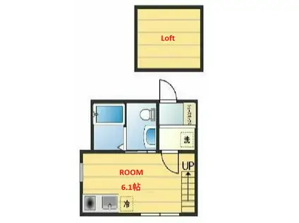 パース西戸部(ワンルーム/1階)の間取り写真