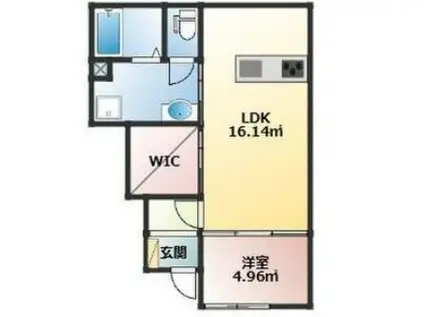 MINATO TERRACE飾磨(1LDK/1階)の間取り写真