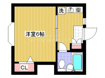 Tフラット(1K/2階)の間取り写真