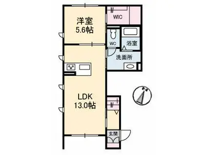 シャーメゾン東霞(1LDK/1階)の間取り写真