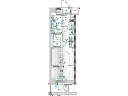 GENOVIA世田谷砧II(2K/2階)の間取り写真