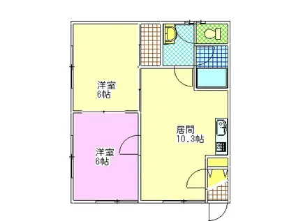 コーポファイン(2LDK/1階)の間取り写真