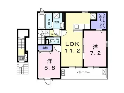 コロレ II(2LDK/2階)の間取り写真