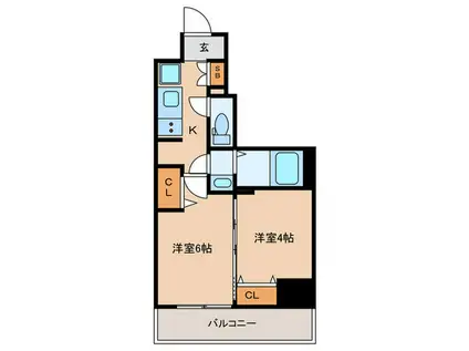 N-STAGE 本蓮沼(2K/9階)の間取り写真