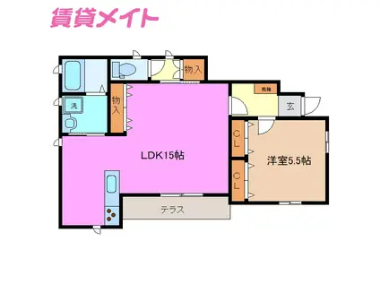 ファミーリアM(1LDK/1階)の間取り写真