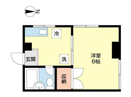 サンハイム(1K/1階)の間取り写真