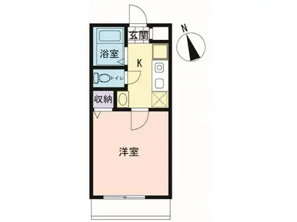 ソフィア岸根公園(1K/3階)の間取り写真