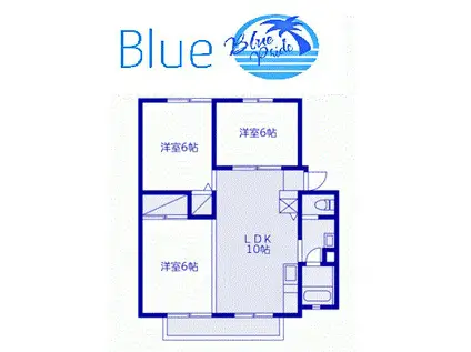 パレーシャル大平台I(3LDK/2階)の間取り写真