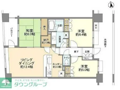 パークホームズ高井戸グランファステール(3SLDK/4階)の間取り写真