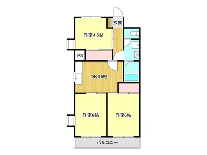 リアライズ浜松(3DK/7階)の間取り写真