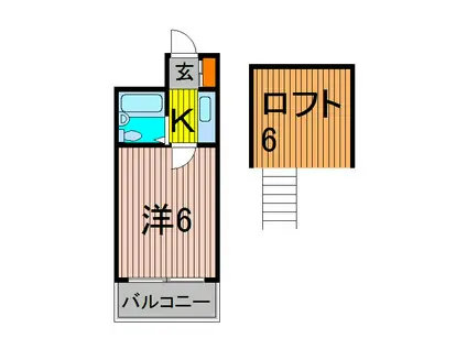 第3みゆきハイツ(1K/1階)の間取り写真