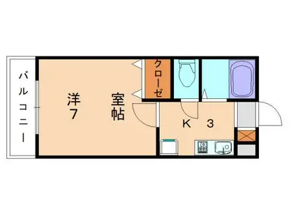 アークヒルズ(1K/3階)の間取り写真