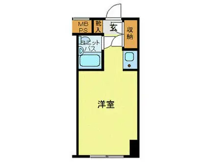 ハローレジデンス西葛西(ワンルーム/1階)の間取り写真