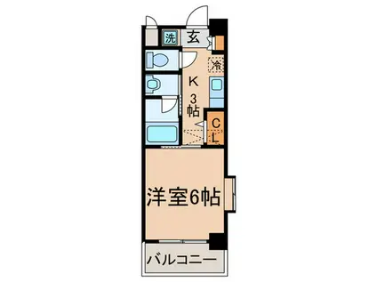 第8三信ビル(1K/2階)の間取り写真