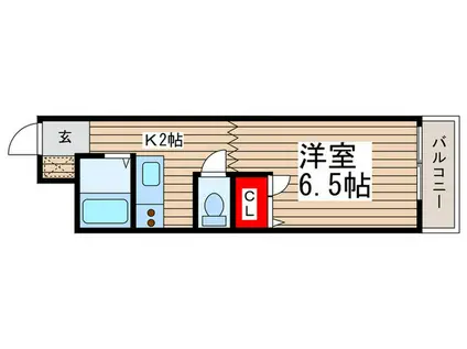 パークサイドハイツ(1K/2階)の間取り写真
