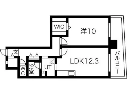 N APARTMENT(1LDK/7階)の間取り写真