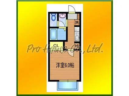 クレール(1K/1階)の間取り写真