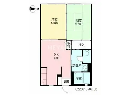 メゾンセフィラ(2DK/1階)の間取り写真