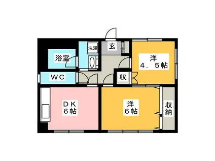 MORIビル(2DK/6階)の間取り写真