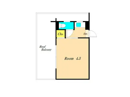 田園ロイヤルハイツ(ワンルーム/7階)の間取り写真