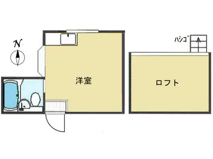 グリーンコーポパート1(ワンルーム/1階)の間取り写真