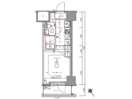 アゼスト関内(1K/10階)の間取り写真