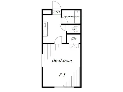 サンライズ弁天(1K/2階)の間取り写真
