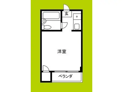 セヴィア城東(ワンルーム/2階)の間取り写真