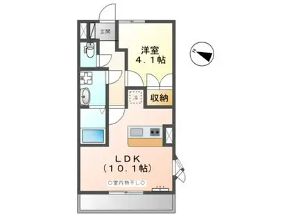 エスポワール(1LDK/2階)の間取り写真