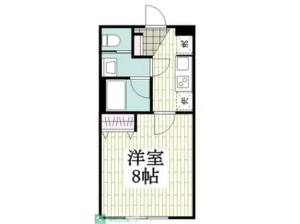 ベルデュール北千束(1K/4階)の間取り写真