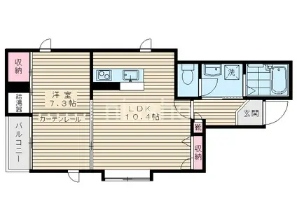 STREAM(1LDK/3階)の間取り写真