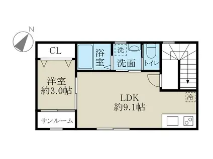 メゾン・ド・K-II(1LDK/1階)の間取り写真