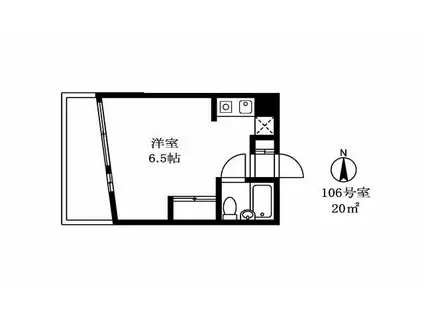 和貴レジデンス(ワンルーム/1階)の間取り写真