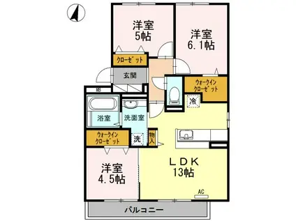 OTTS南片江(3LDK/2階)の間取り写真